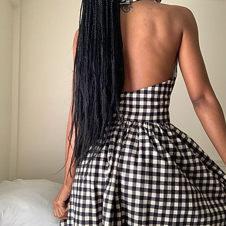 Gingham Halter Dress